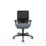 PIQUERAS Y CRESPO Silla de oficina Yunquera Gris con respaldo de malla Negro