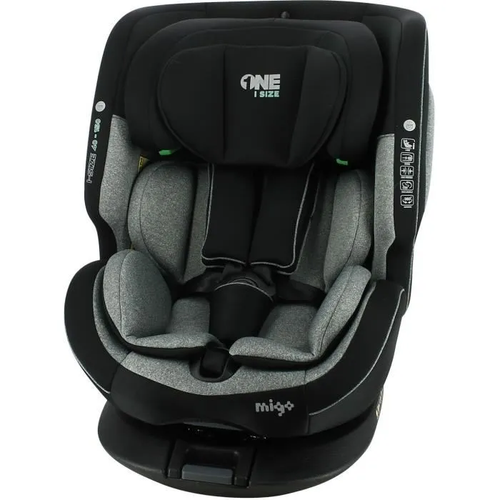 Silla de coche - NANIA - ONE ISOFIX R 129 - 0 a 12 años - Giratoria - 40-150 cm - Negra Silla de coche - NANIA - ONE ISOFIX R 129 - 0 a 12 años - Giratoria - 40-150 cm - Negra