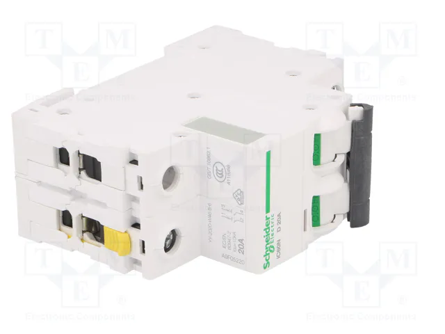 SCHNEIDER ELECTRIC ACTI9 iC60N Interruptor magnetotérmico 20A 2 Polos Característica D SCHNEIDER ELECTRIC ACTI9 iC60N Interruptor magnetotérmico 20A 2 Polos Característica D