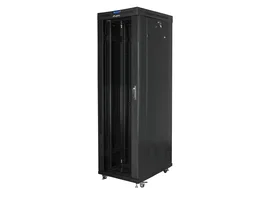 Lanberg FF01-6042-12B Armario Rack Bastidor Independiente 42U 800kg 19" (600x1000mm) Negro, Paneles Desmontables, Kit Montaje