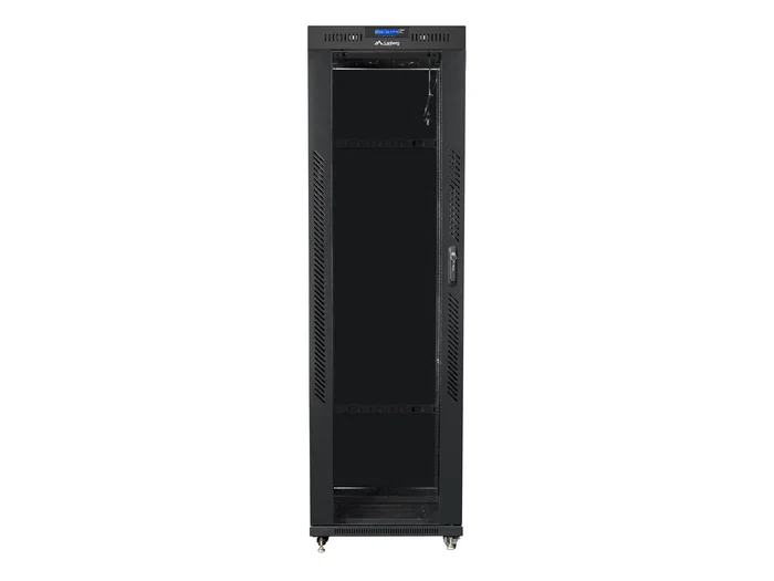 Lanberg FF01-6042-12B Armario Rack Bastidor Independiente 42U 800kg 19" (600x1000mm) Negro, Paneles Desmontables, Kit Montaje