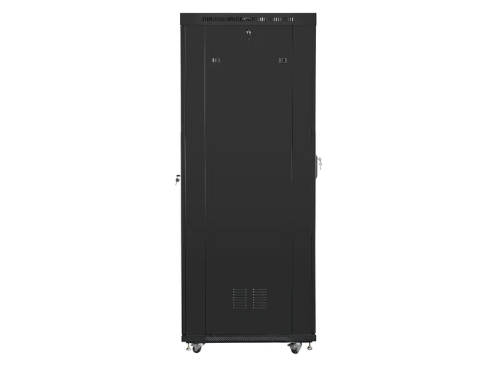 Lanberg FF01-6042-12B Armario Rack Bastidor Independiente 42U 800kg 19" (600x1000mm) Negro, Paneles Desmontables, Kit Montaje