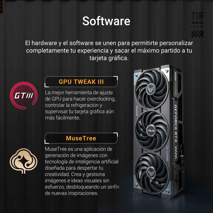 ASUS TUF Gaming GeForce RTX 5070 12GB GDDR7 OC Edition, Negro/Gris