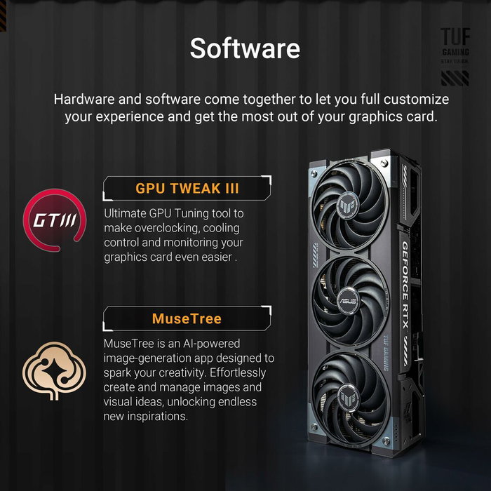 ASUS TUF Gaming GeForce RTX 5070 12GB GDDR7 OC Edition, Negro/Gris