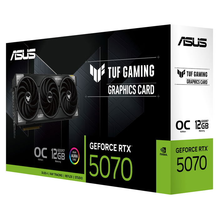 ASUS TUF Gaming GeForce RTX 5070 12GB GDDR7 OC - Tarjeta Gráfica con 3 Ventiladores