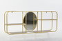 DKD Home Decor Espejo con Estantería Dorado y Marrón 100x18x40 cm