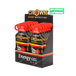 CROWN SPORT NUTRITION Energy Gel Frutos Rojos + Cafeina 12 X 40G