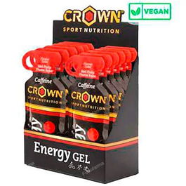 CROWN SPORT NUTRITION Energy Gel Frutos Rojos + Cafeina 12 X 40G