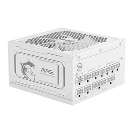 MSI MAG A1000GL PCIE5 Fuente de Alimentación 1000W 80 PLUS Gold ATX 3.1 Totalmente Modular, Color Blanco, Conector PCIe 5.0 de 16 pines
