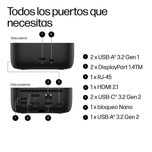 HP Base de acoplamiento USB-C de 100 W G6