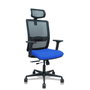 PIQUERAS Y CRESPO Silla Haches con Mecanismo Sincro/Traslack, Asiento Azul y Malla Negra