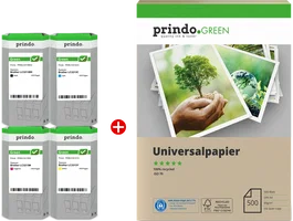 Prindo Green Value Pack Negro, Cian, Magenta, Amarillo ~1.600 Páginas