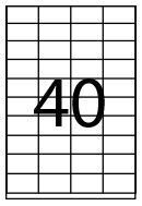 FABRISA 15296 Caja 100 Hojas Etiquetas Adhesivas Blancas A4 52,5x29,7mm