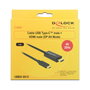DeLOCK Adaptador Cable HDMI a USB-C 1m 4K 30Hz HDCP 3D Plug and Play Negro 85258