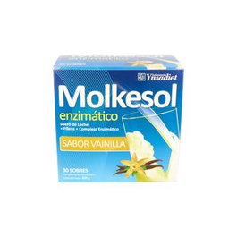 YNSADIET Molkesol Enzimatico Vainilla 30 Sobres Complemento Alimenticio Drenante Prebiotico Control Apetito