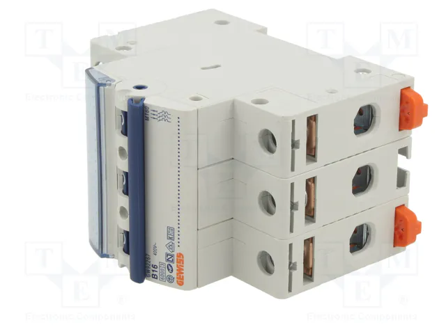 GEWISS Interruptor magnetotérmico MT 60 16A 3 polos 6kA GEWISS Interruptor magnetotérmico MT 60 16A 3 polos 6kA