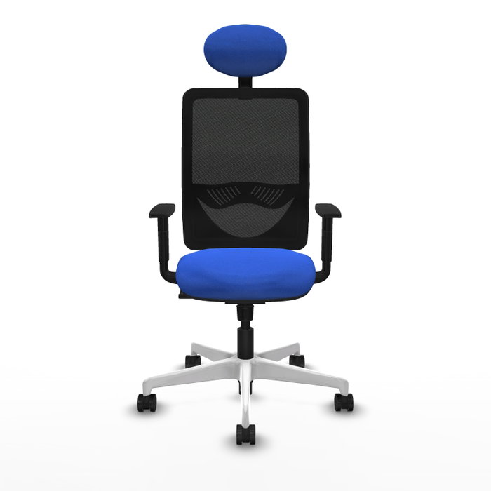 PIQUERAS Y CRESPO Silla de oficina Zulema Azul con Malla Negra