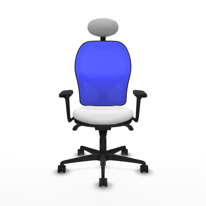 PIQUERAS Y CRESPO Silla de oficina Jorquera, Sincro, Blanco/Azul PIQUERAS Y CRESPO Silla de oficina Jorquera, Sincro, Blanco/Azul