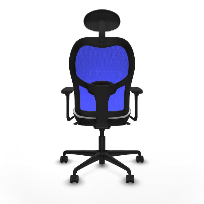 PIQUERAS Y CRESPO Silla de oficina Jorquera, Sincro, Blanco/Azul PIQUERAS Y CRESPO Silla de oficina Jorquera, Sincro, Blanco/Azul