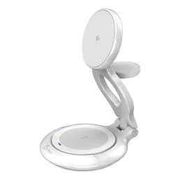 J5create Cargador Magnético Plegable Qi2 3 en 1 Blanco