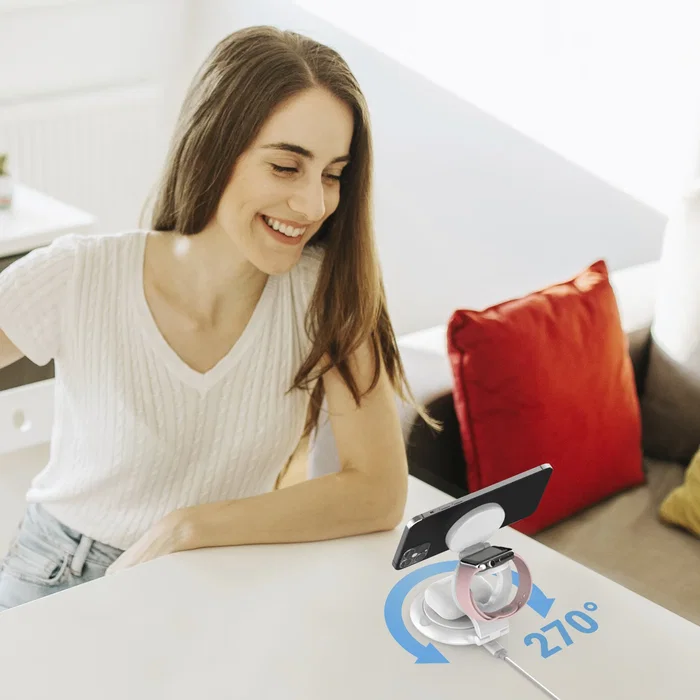 J5create Cargador Magnético Plegable Qi2 3 en 1 Blanco J5create Cargador Magnético Plegable Qi2 3 en 1 Blanco