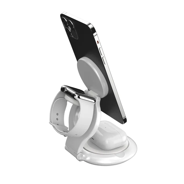J5create Cargador Magnético Plegable Qi2 3 en 1 Blanco J5create Cargador Magnético Plegable Qi2 3 en 1 Blanco