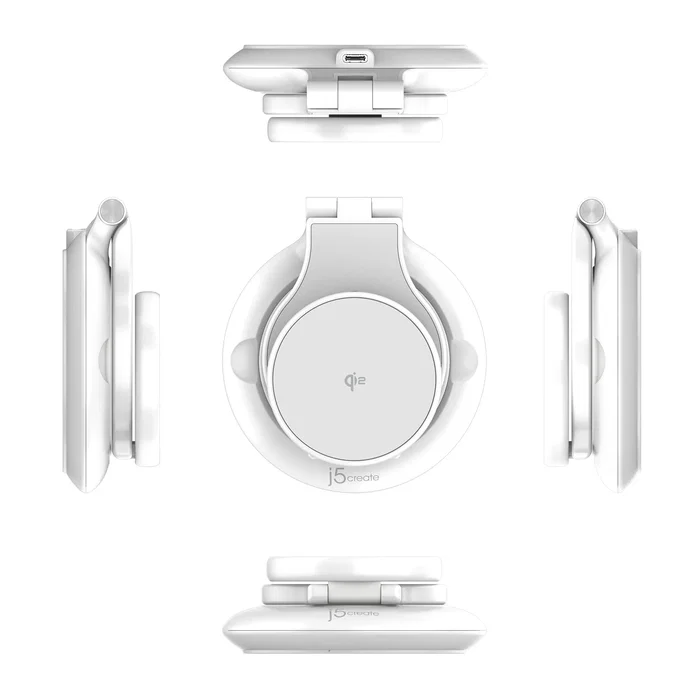 J5create Cargador Magnético Plegable Qi2 3 en 1 Blanco J5create Cargador Magnético Plegable Qi2 3 en 1 Blanco