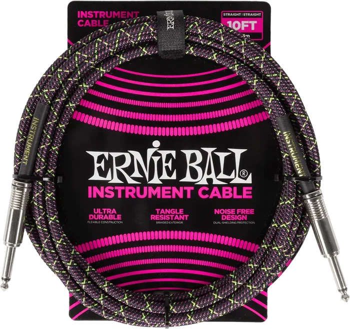 Ernieball Cable Instrumento Trenzado Jack-Jack SS 3 M - Purple Python Ernieball Cable Instrumento Trenzado Jack-Jack SS 3 M - Purple Python