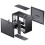 Jonsbo U4 Mini Mesh - Torre Micro ATX Negra, Sin Fuente, USB 3.0 y USB-C