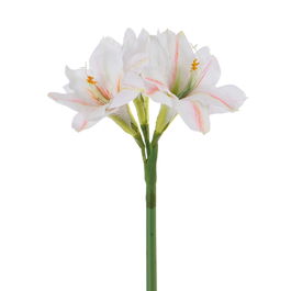 Flor Amarilis Blanco Artificial 23 X 20 X 73 cm (Set de 12)