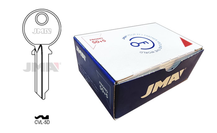 JMA Llaves de Acero Tipo A Modelo CVL-5D Promo 50+5 Gratis (Caja de 50) JMA Llaves de Acero Tipo A Modelo CVL-5D Promo 50+5 Gratis (Caja de 50)