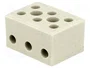 BM GROUP Bloque de bornas de alimentación de 6 bornas, 450V, natural