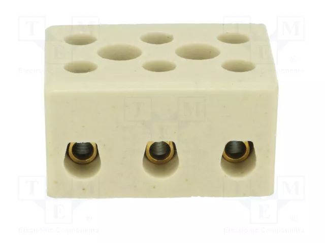 BM GROUP Bloque de bornas de alimentación de 6 bornas, 450V, natural