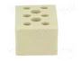 BM GROUP Bloque de bornas de alimentación de 6 bornas, 450V, natural