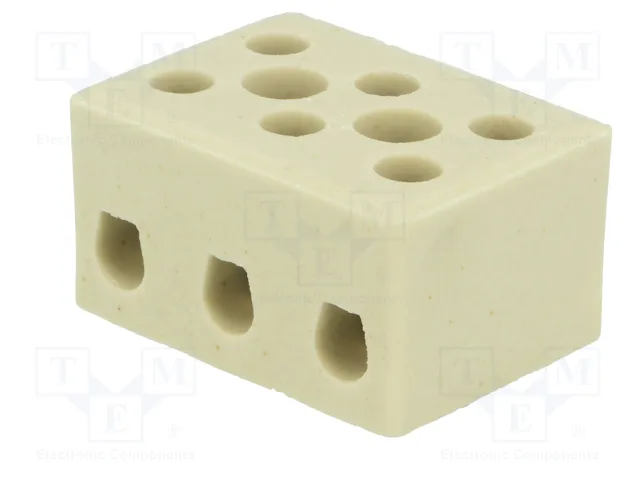 BM GROUP Bloque de bornas de alimentación de 6 bornas, 450V, natural