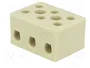 BM GROUP Bloque de bornas de alimentación de 6 bornas, 450V, natural