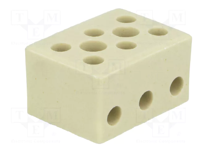 BM GROUP Bloque de bornas de alimentación de 6 bornas, 450V, natural
