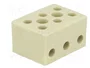 BM GROUP Bloque de bornas de alimentación de 6 bornas, 450V, natural
