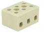 BM GROUP Bloque de bornas de alimentación de 6 bornas, 450V, natural
