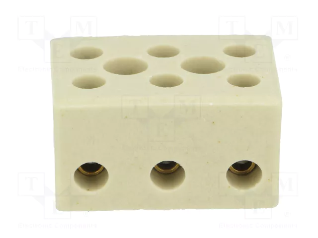 BM GROUP Bloque de bornas de alimentación de 6 bornas, 450V, natural
