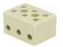BM GROUP Bloque de bornas de alimentación de 6 bornas, 450V, natural