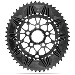 Absolute Black Juego de Platos Ovalados 50x34D Direct Mount Cannondale Hollowgram 2x11V Aluminio Negro