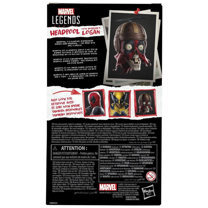 Hasbro Figura Headpool with Marvels Logan Marvel Legends Series 15cm