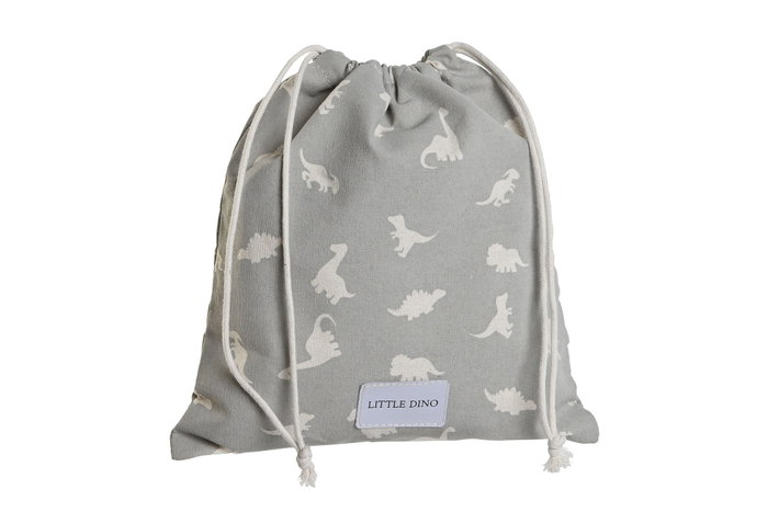 DKD Home Decor Dinos 23 Bolsa Baby Blanco Gris 26 x 24 cm (2 Unidades)