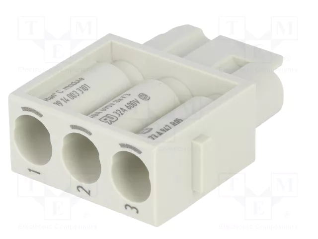 HARTING Han-Modular® Módulo Conector Hembra 40A 690V 3 Pines HARTING Han-Modular® Módulo Conector Hembra 40A 690V 3 Pines