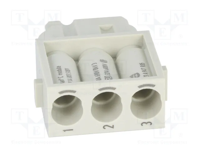 HARTING Han-Modular® Módulo Conector Hembra 40A 690V 3 Pines HARTING Han-Modular® Módulo Conector Hembra 40A 690V 3 Pines