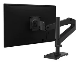 Ergotron LX Pro 45-695-292 - Brazos Soporte de Monitor de Escritorio, VESA 100x100, Negro, 10 kg, 34", Movimiento Constant Force, Garantía 10 Años