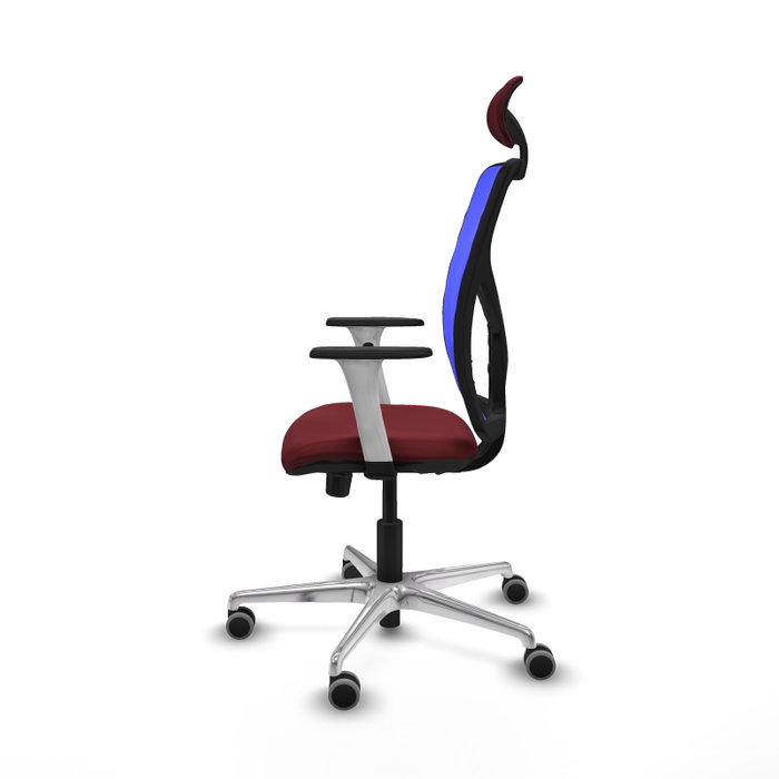 PIQUERAS Y CRESPO Silla de oficina Motilla con mecanismo Sincro/Traslack, Granate y Azul PIQUERAS Y CRESPO Silla de oficina Motilla con mecanismo Sincro/Traslack, Granate y Azul