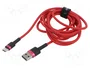 Baseus Cafule Cable USB a USB-C 2A 2m Rojo