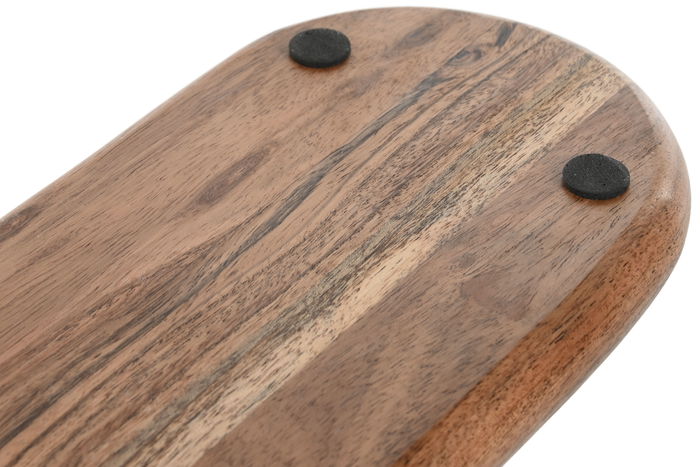 DKD Home Decor Bandeja Aperitivo Acacia Inox Natural Dorado 46 x 13.5 x 2.5 cm